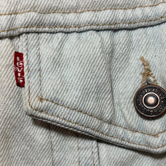 Vintage 90's Levi's Trucker Denim Jacket 70507 Light Blue Wash Size Large - Picture 3 of 14